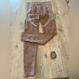 Ryka Marled Tan Brown Seamless Leggings L